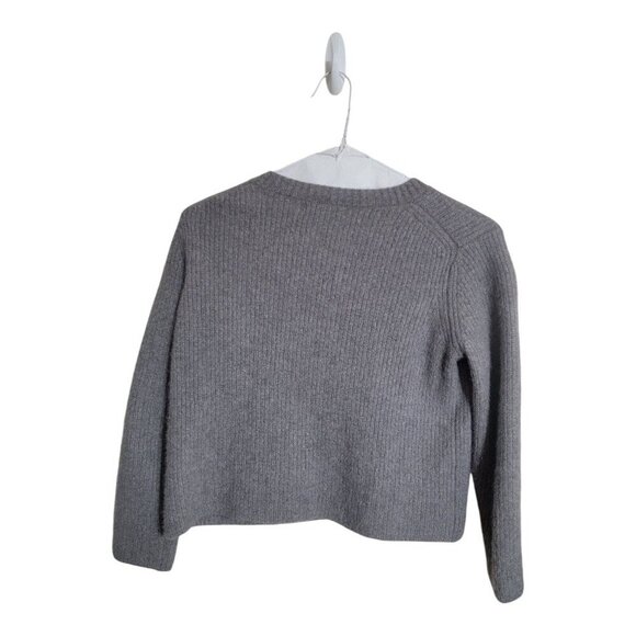 Banana Republic Sweater Women M RELAXED RIBBED MINK HEATHER Cashmere Minimalist - Picture 2 of 8